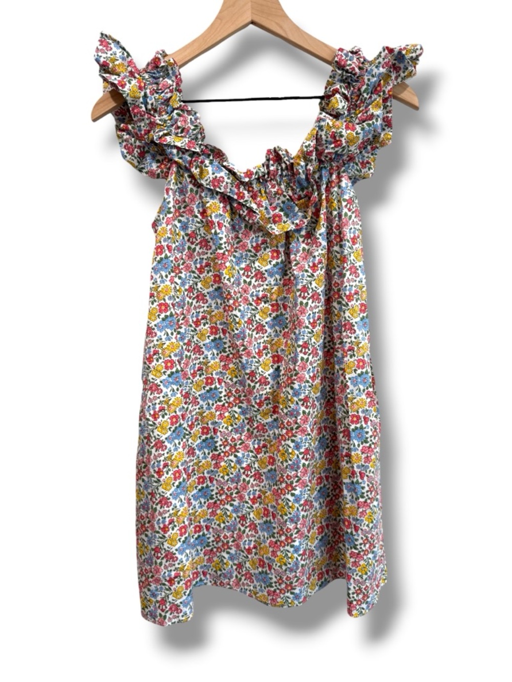 Hyacinth House Maria 100% Cotton Floral Multi Ruffle Mini Dress Size Xs - Picture 6 of 11